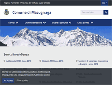 Tablet Screenshot of comune.macugnaga.vb.it
